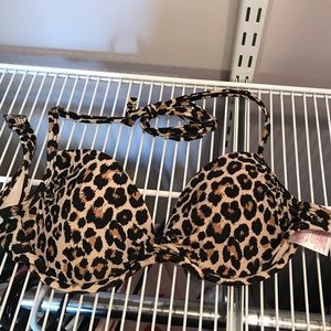 LEOPARD PRINT BIKINI TOP
